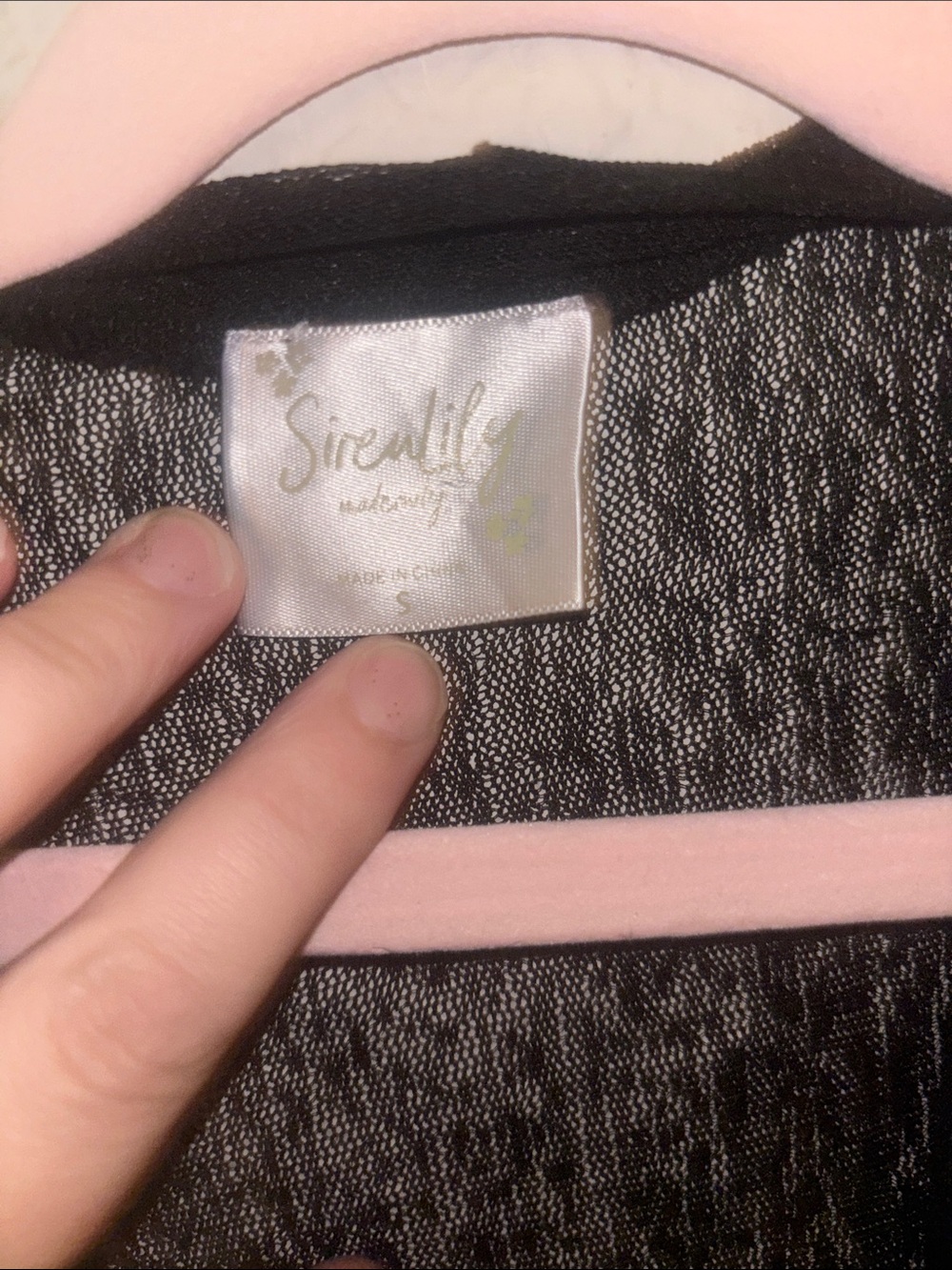 Siren Lily Black Open-Front Lace Hem Cardigan size small - Picture 4 of 5